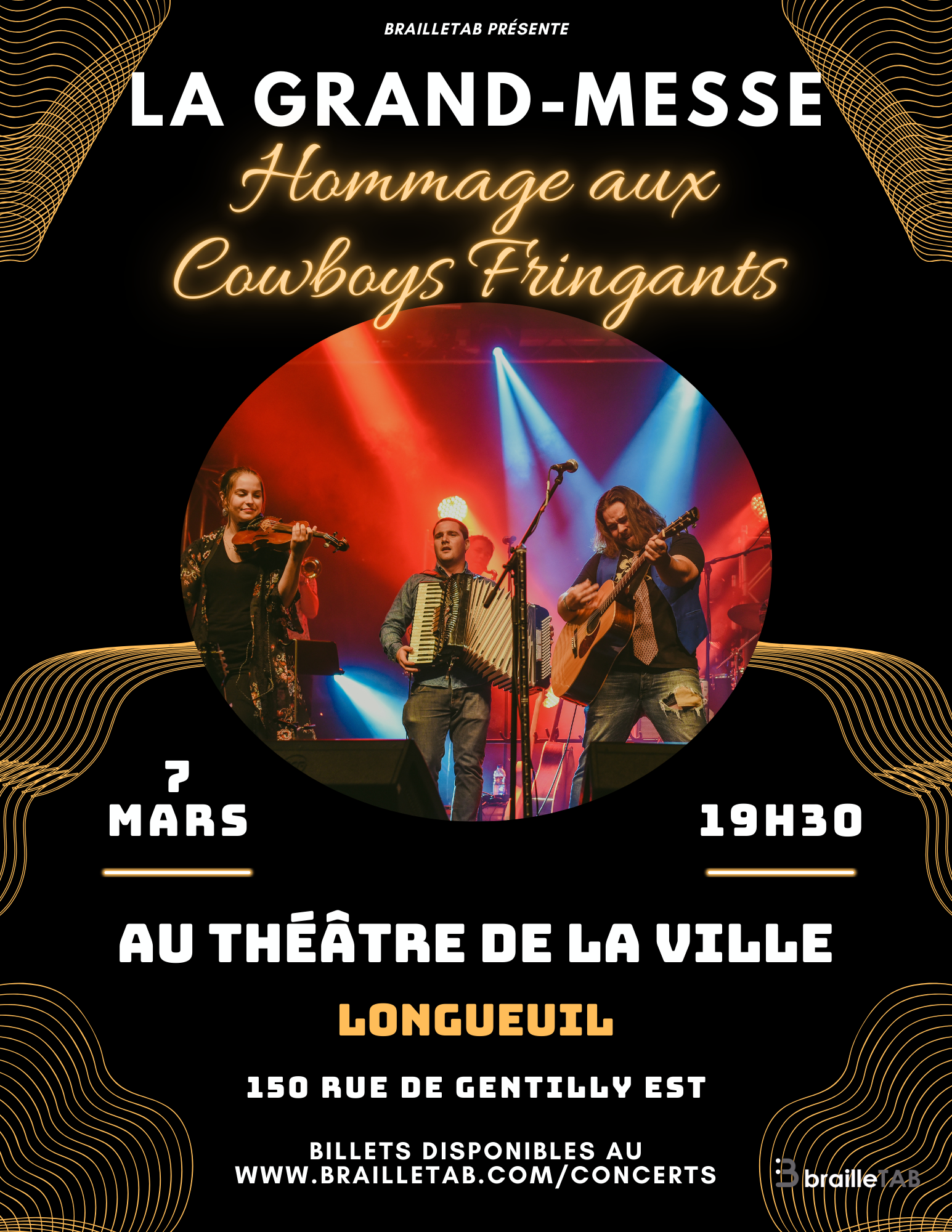 Affiche annonçant le concert du 7 mars 2025